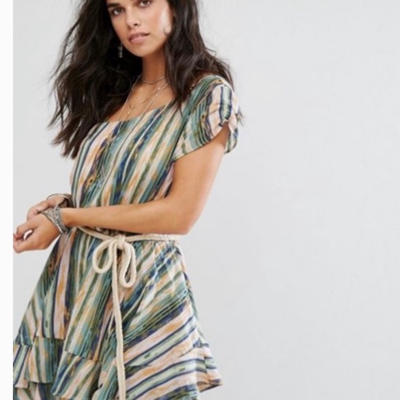 FREE PEOPLE ONE SHOULDER STRAPPY LINED DRESS - Picture 2 of 6